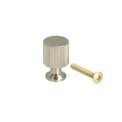 Mbelknop "Justa" - Brstet Stl Look - 16x25mm