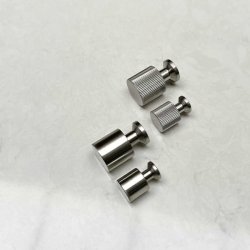 Mbelknop "Fauna" - Brstet Stl Look - 16x25mm