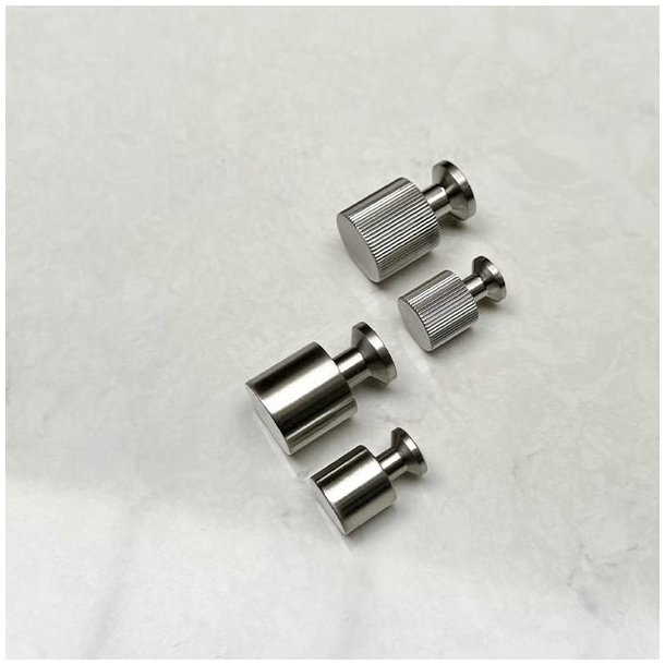 Mbelknop "Fauna" - Brstet Stl Look - 16x25mm