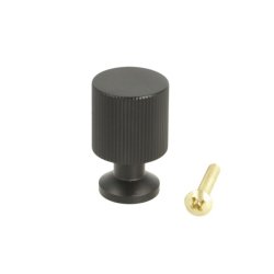 Mbelknop "Justa" - Mat Sort - 21x33mm