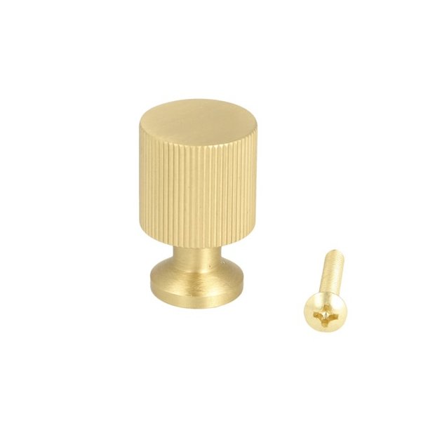 Mbelknop "Justa" - Brstet Messing med Lak - 21x33mm