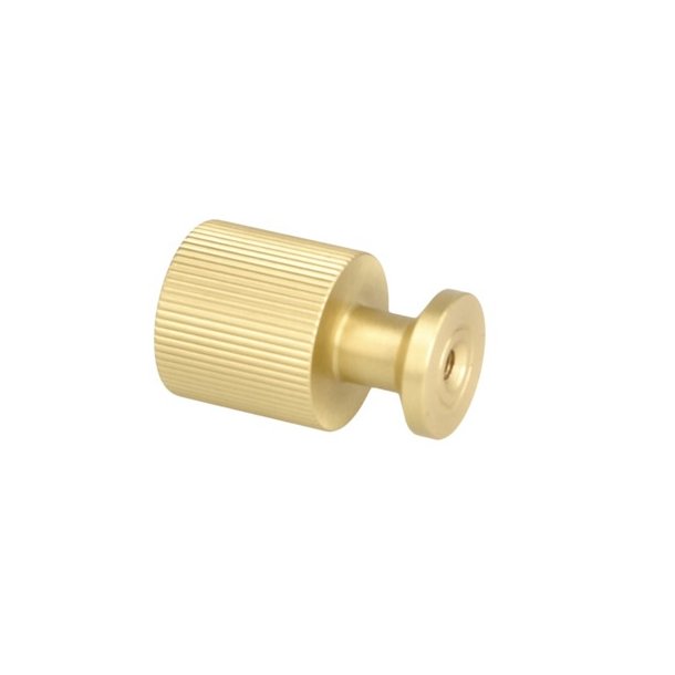 Mbelknop "Justa" - Brstet Messing med Lak - 21x33mm