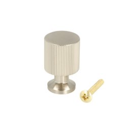 Mbelknop "Justa" - Brstet Stl Look - 21x33mm