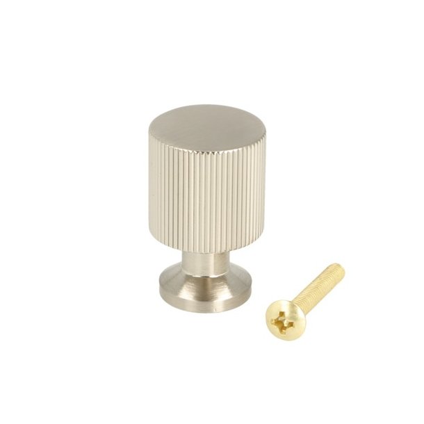 Mbelknop "Justa" - Brstet Stl Look - 21x33mm