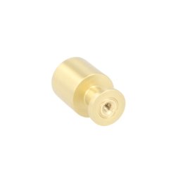 Mbelknop "Fauna" - Brstet Messing med Lak - 21x33mm