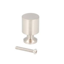 Mbelknop "Fauna" - Brstet Stl Look - 21x33mm