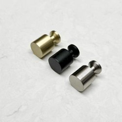 Mbelknop "Fauna" - Brstet Stl Look - 21x33mm