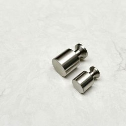 Mbelknop "Fauna" - Brstet Stl Look - 21x33mm