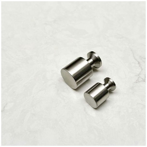 Mbelknop "Fauna" - Brstet Stl Look - 21x33mm