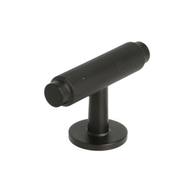 Linjeret T-Bar "Justa" - Mat Sort - 56mm