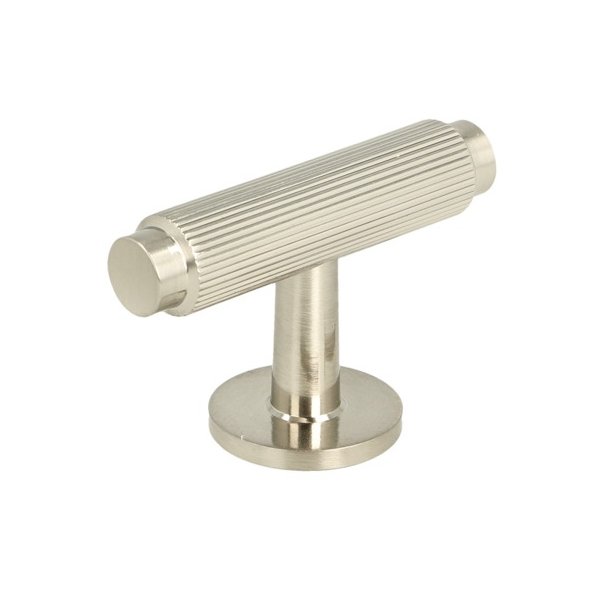 Linjeret T-Bar "Justa" - Brstet Stl Look - 56mm