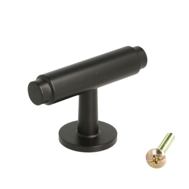 Linjeret T-Bar "Nox" - Mat Sort - 56mm