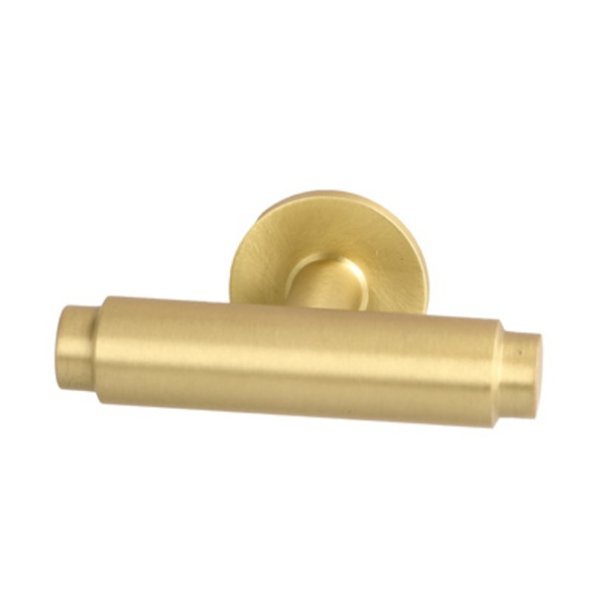 Linjeret T-Bar "Nox" - Brstet Messing med Lak - 56mm