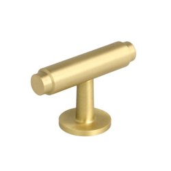 Linjeret T-Bar "Nox" - Brstet Messing med Lak - 56mm