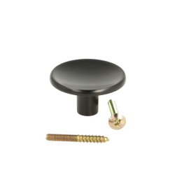 Mbelknop "Flora" - Sort - 38mm