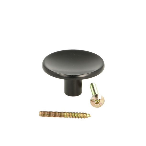 Mbelknop "Flora" - Sort - 38mm