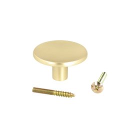 Mbelknop "Flora" - Brstet Messing - 38mm