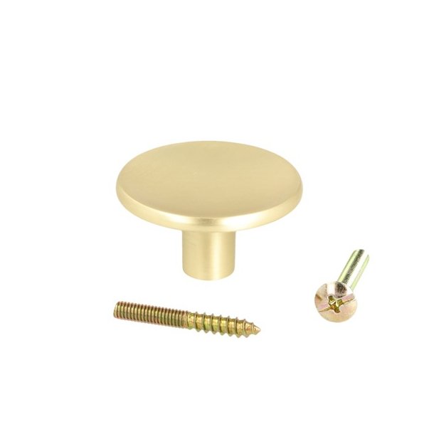 Mbelknop "Flora" - Brstet Messing - 38mm