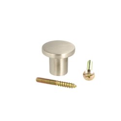 Mbelknop "Rhea" - Brstet Stl Look - 24mm