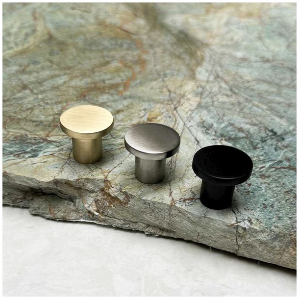 Mbelknop "Rhea" - Brstet Stl Look - 24mm