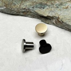 Mbelknop "Rhea" - Brstet Stl Look - 24mm