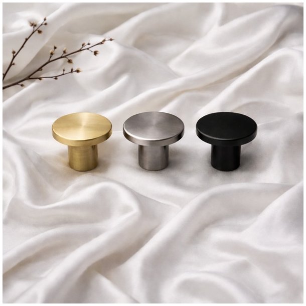 M�belknop "Rhea" - Sort - �24mm