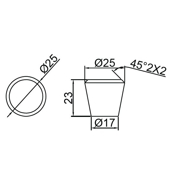 Mbelknop "Vesta" - Brstet Messing - 25mm