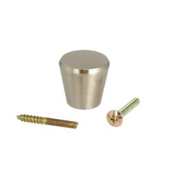 Mbelknop "Vesta" - Brstet Stl Look - 25mm