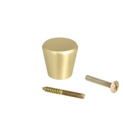 Mbelknop "Vesta" - Brstet Messing - 25mm