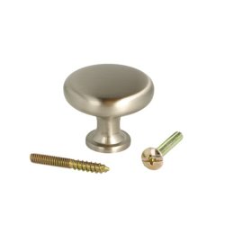 Mbelknop "Juno" - Brstet Stl Look - 38mm