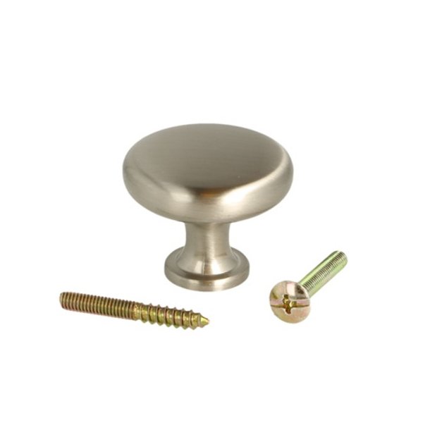 Mbelknop "Juno" - Brstet Stl Look - 38mm