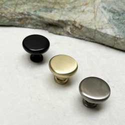 Mbelknop "Juno" - Brstet Stl Look - 38mm