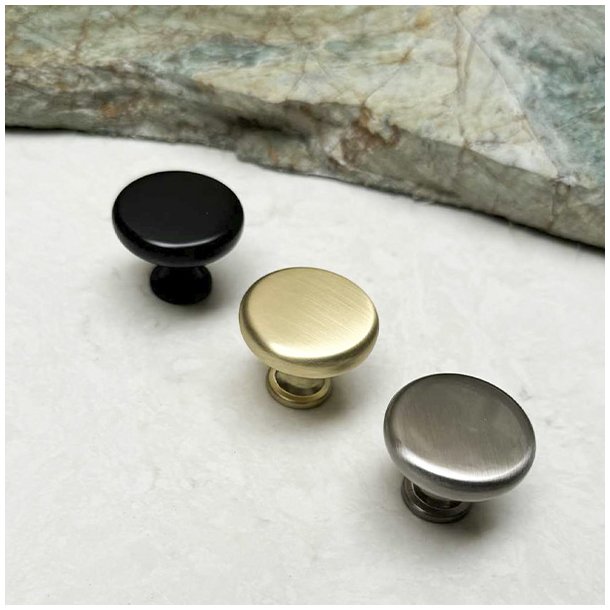 Mbelknop "Juno" - Brstet Stl Look - 38mm