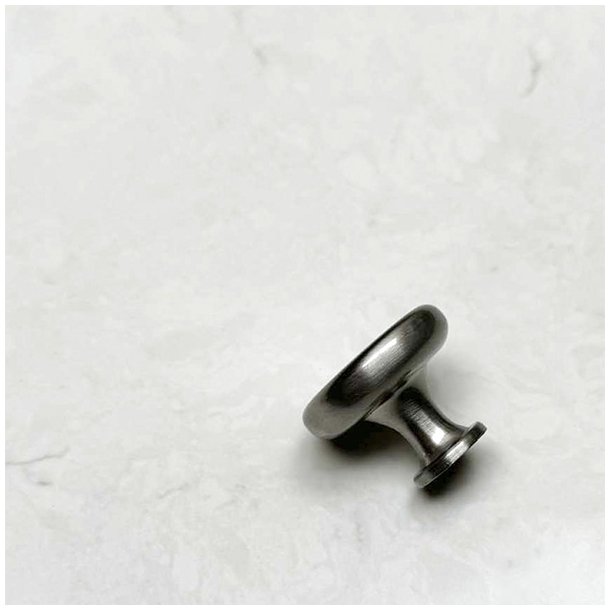 Mbelknop "Juno" - Brstet Stl Look - 38mm