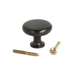 Mbelknop "Juno" - Sort - 38mm