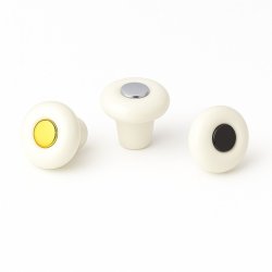 Porcelnsknop "Julia" - Hvid - 32mm