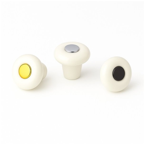 Porcelnsknop "Julia" - Hvid - 32mm