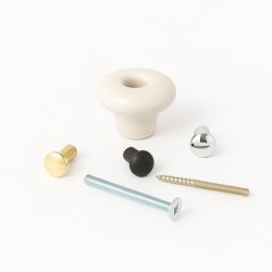 Porcelnsknop "Julia" - Hvid - 32mm