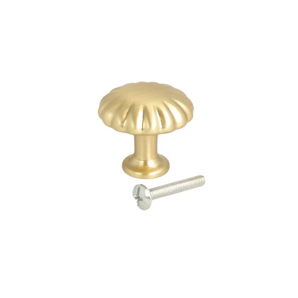 M�belknop "Livia" -  B�rstet Messing - �30mm