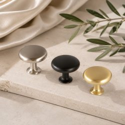 M�belknop "Volta" - Sort - �32mm