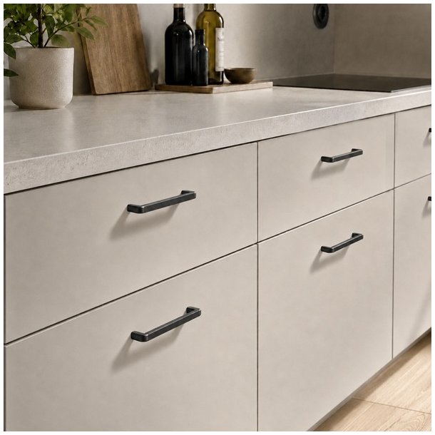Linjeret Greb "Fausta" - Sort - cc 160mm