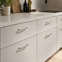 Linjeret Greb "Fausta" - B�rstet St�l Look - cc 160mm