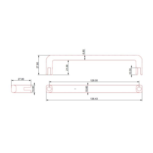 Linjeret Greb "Fausta" - B�rstet Messing - cc 128mm
