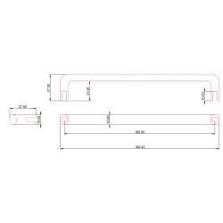 Linjeret Greb "Fausta" - Sort - cc 160mm