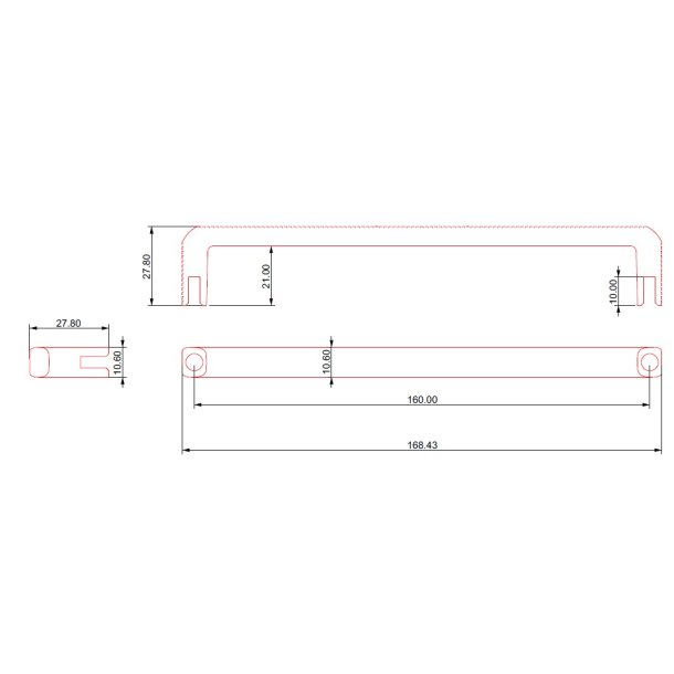 Linjeret Greb "Fausta" - Sort - cc 160mm
