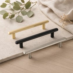 Linjeret Greb "Lina" - B�rstet Messing - cc 128mm
