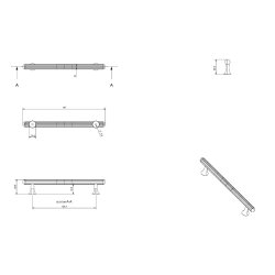 Riflet Greb "Oria" - B�rstet Messing - cc 128mm