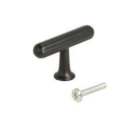 Linjeret T-Bar "Oria" - Sort - 50mm