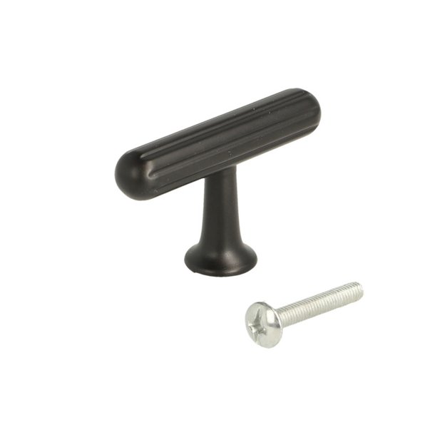 Linjeret T-Bar "Oria" - Sort - 50mm