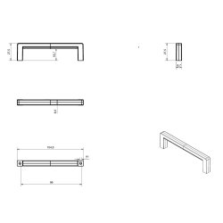 Greb "Primo" - B�rstet Messing - cc 96mm